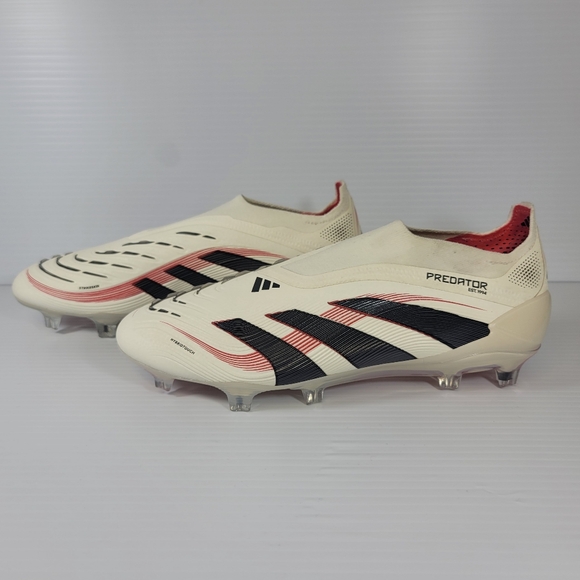 Adidas Predator Elite LL FG Soccer Cleats Off White Black Red ID3872 Mens Size 7 - Picture 1 of 10